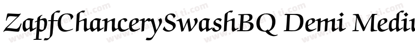 ZapfChancerySwashBQ Demi Medium字体转换